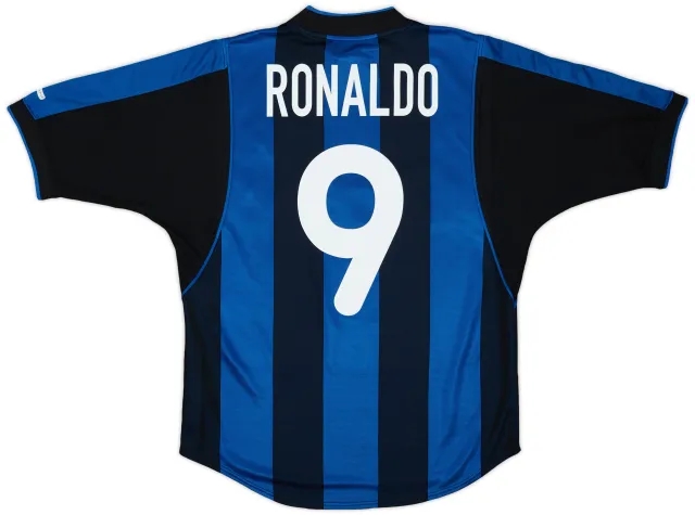 1999-00 Inter Milan Home Shirt Ronaldo #9 - 9/10 - (S)