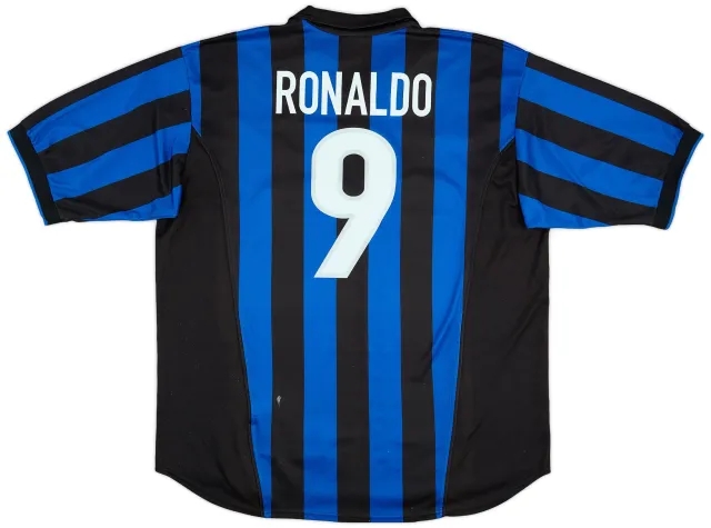 1998-99 Inter Milan Home Shirt Ronaldo #9 - 6/10 - (XXL)