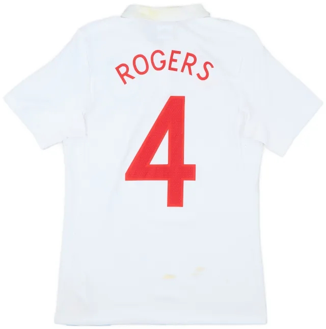 2009-10 England Home Shirt Rogers #4 - 5/10 - (S)