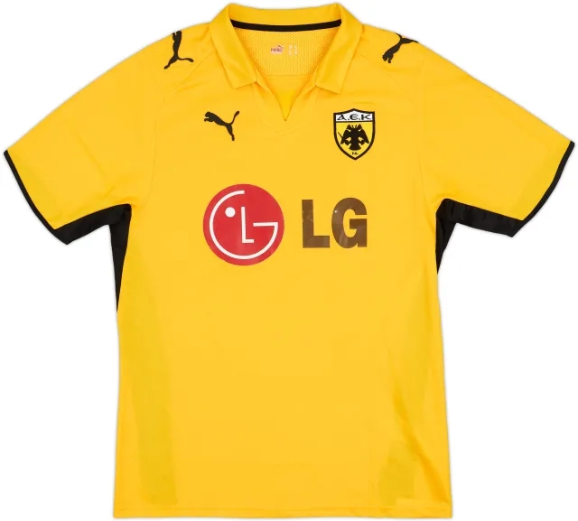 2008-09 AEK Athens Home Shirt - 6/10 - (M)