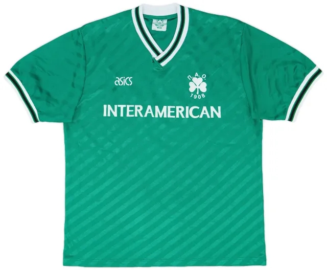1991-92 Panathinaikos Home Shirt - 4/10 - (M)