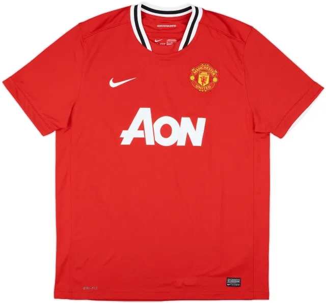 2011-12 Manchester United Home Shirt #19 - 9/10 - (XL)
