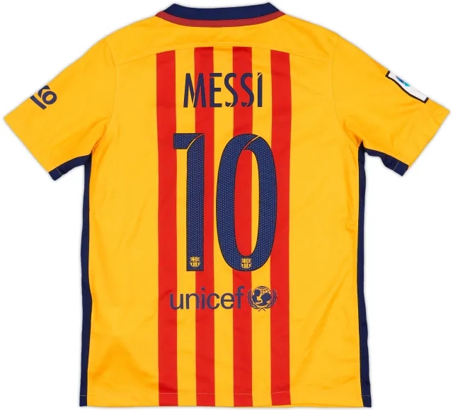 2015-16 Barcelona Away Shirt Messi #10 - 9/10 - (M.Boys)