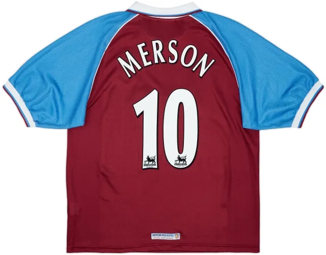 1998-99 Aston Villa Home Shirt Merson #10 - 10/10 - (L)