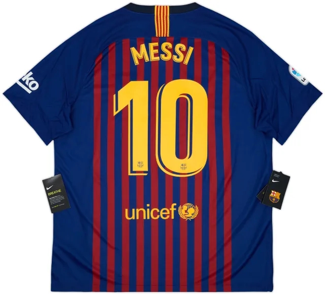 2018-19 Barcelona Home Shirt Messi #10 (XL)