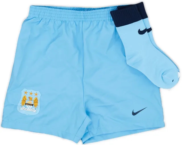 2014-15 Manchester City Home Shorts & Socks - 10/10 - (2-3 Years)