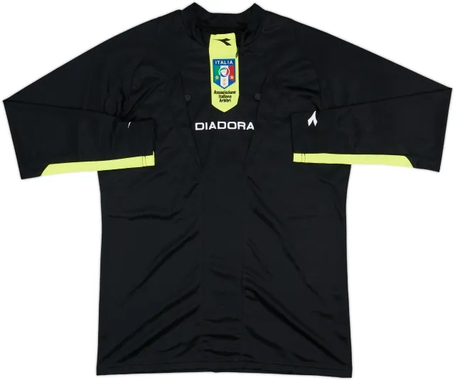 2009-10 ITALY FIGC Diadora Referee L/S Shirt - 9/10 - (S)