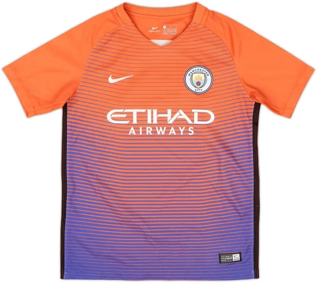 2016-17 Manchester City Third Shirt - 9/10 - (M.Boys)