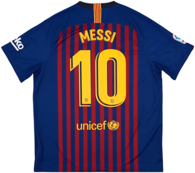 2018-19 Barcelona Home Shirt Messi #10 - 9/10 - (XL)