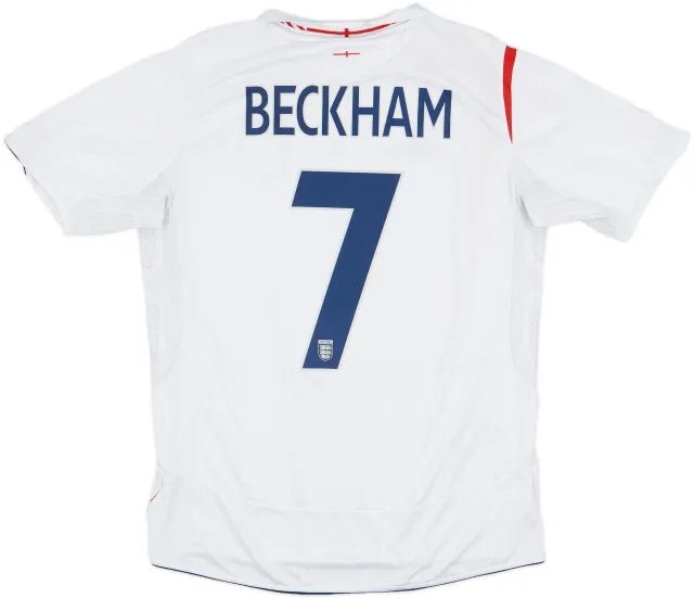 2005-07 England Home Shirt Beckham #7 - 5/10 - (L)
