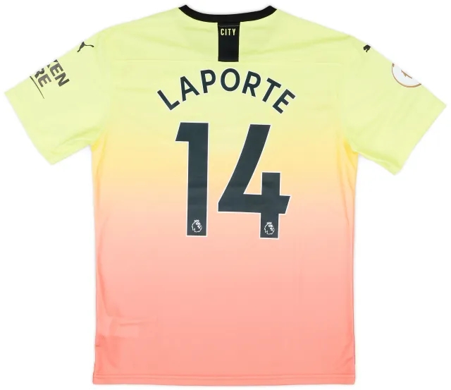 2019-20 Manchester City Match Issue Third Shirt Laporte #14
