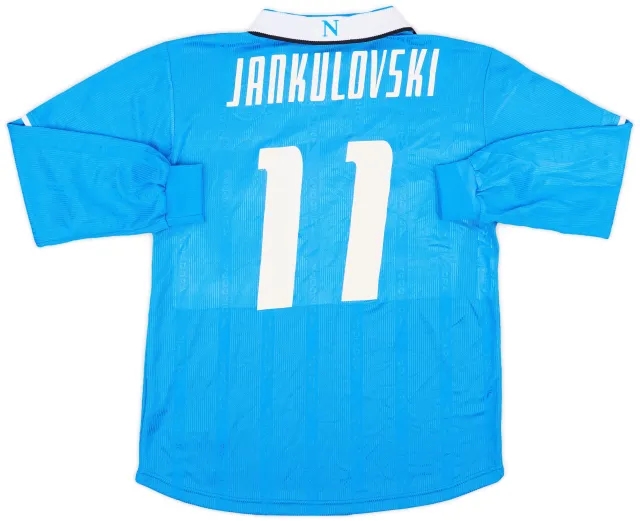 2001-02 Napoli Match Issue Home L/S Shirt Jankulovski #11