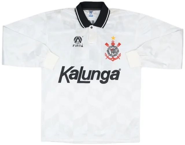 1992-94 Corinthians Home L/S Shirt #10 - 7/10 - (XL/XXL)