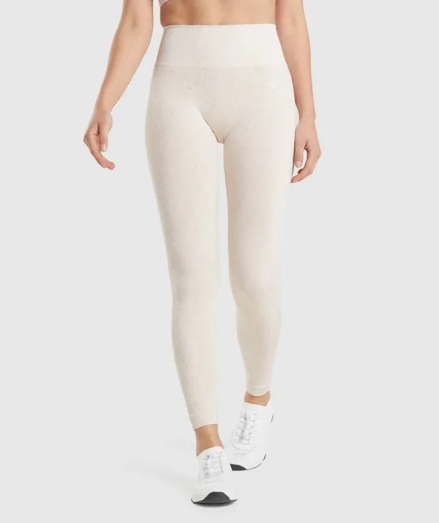  Adapt Fleck Seamless Leggings - Mineral | Coconut White