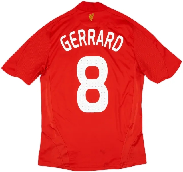 2008-10 Liverpool Home Shirt Gerrard #8 - 7/10 - (S)