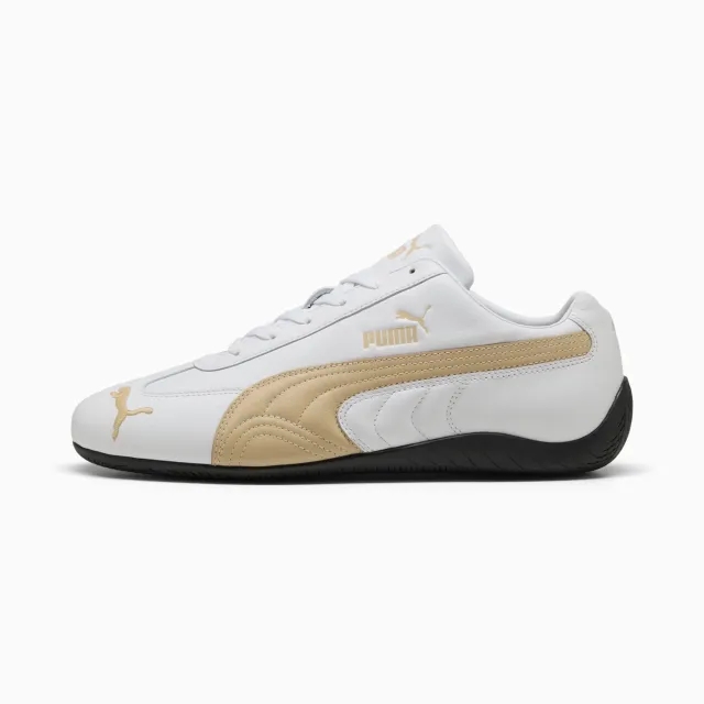 PUMA SpeedCat Leather Sneakers Unisex, White/Toasted Almond, size 10