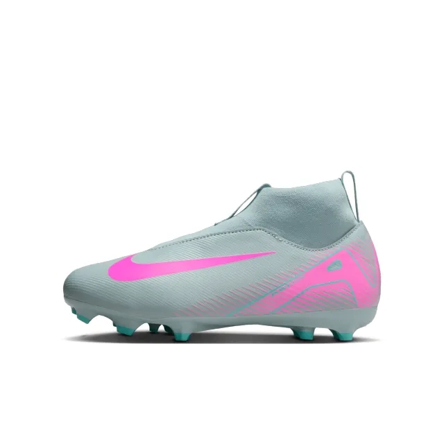 Nike Jr. Mercurial Superfly 10 Academy Younger/Older Kids' MG High-Top Football Boot - Grey - Recycled Content Minimum