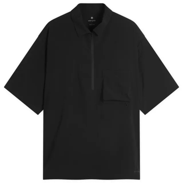Snow Peak Men's Breathable Quick Dry Polo Shirt Black
