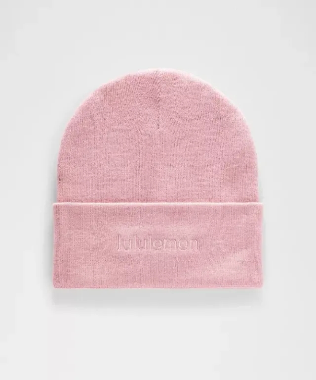 lululemon – Warm Revelation Beanie Hat Wordmark – Color Pink