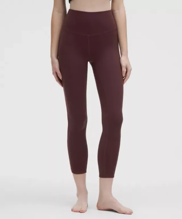 lululemon – Women's Align Ruched Petal-Hem Tight Leggings – 25" – Color Purple – Size 0