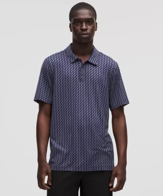 lululemon – Men's Logo Sport Polo Short-Sleeve Fit – Color Blue – Size L