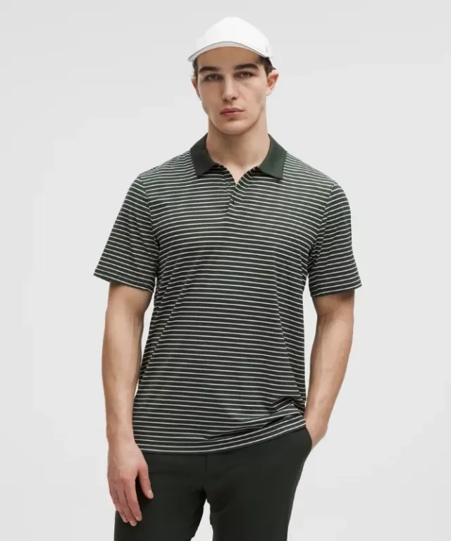 lululemon – Men's Logo Sport Polo Short-Sleeve Fit – Color Green – Size L