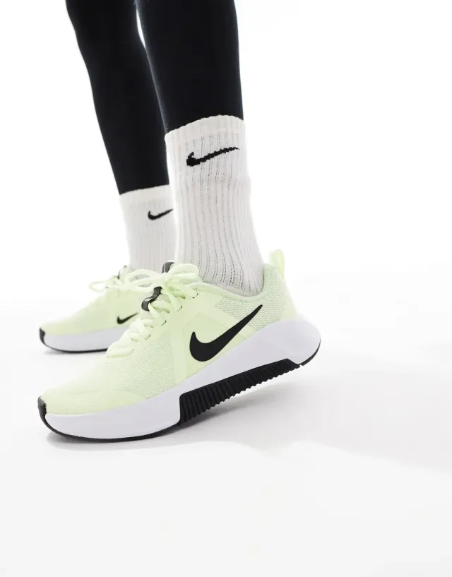 Nike Training Mc 3 Trainers In Lime Green And White