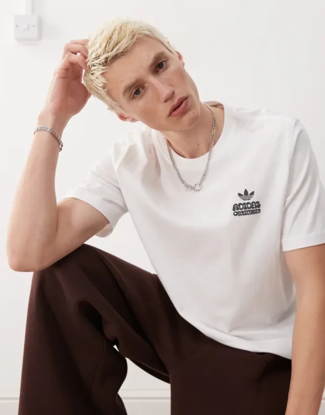 Adidas Originals Flora Graphic T-Shirt In White