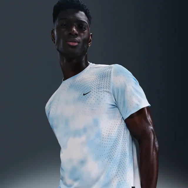Nike Running Division Breathe Men's Dri-FIT ADV Short-Sleeve Running Top - Blue - Polyester
