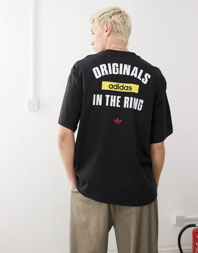Adidas Originals In The Ring Graphic T-Shirt-Black