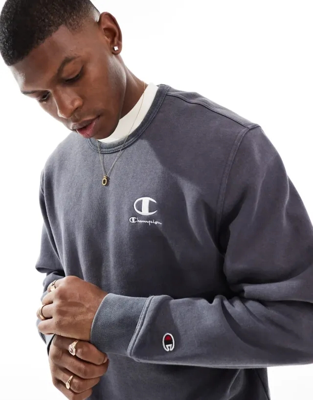 Champion Crewneck Sweatshirt In Grey