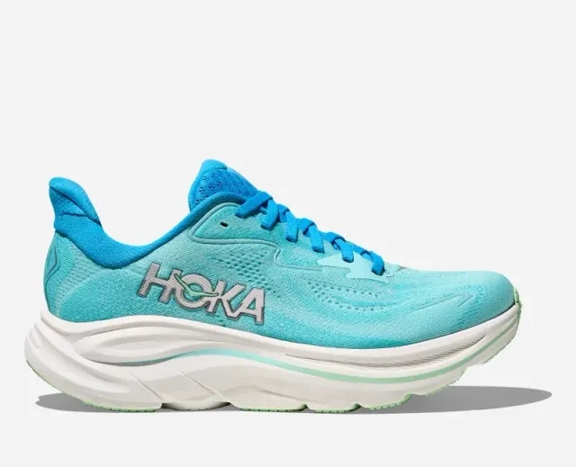 Hoka Women's Clifton 10 Road Running Shoes In Skyward Blue/Cielo Blue