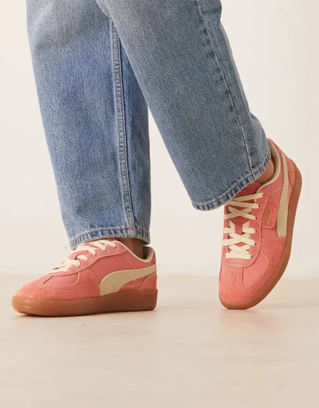 PUMA Palermo Vintage Sneakers Unisex, Peach Frost/Creamy Vanilla
