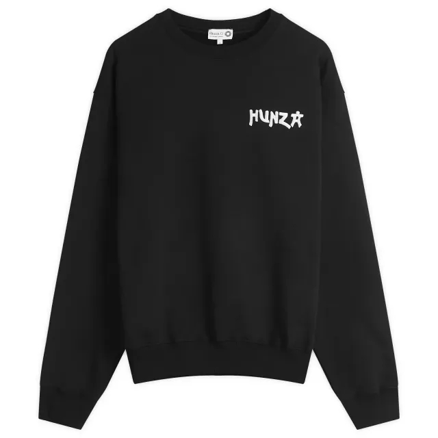 Hunza G Women's 80s Logo Embroidered Sweater Black