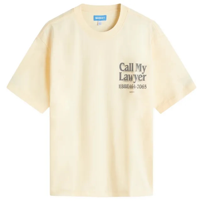 MARKET Men's Call My Lawyer 3D T-Shirt Butter-Cream