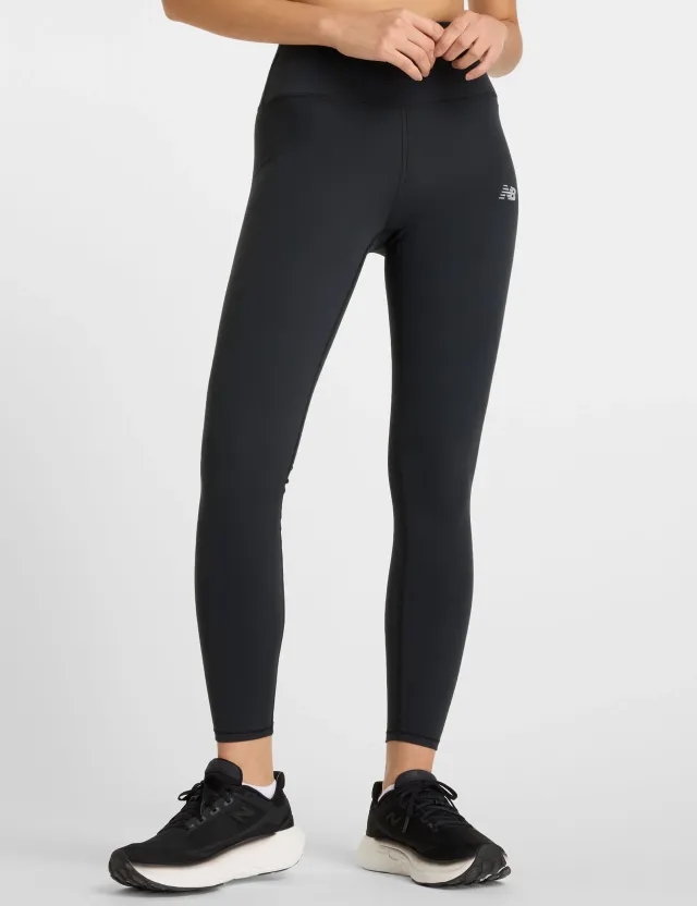 New Balance Women's NB Harmony High Rise Legging 27" in Black Poly Knit
