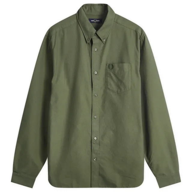 Fred Perry Men's Oxford Shirt Laurel Wreath Green