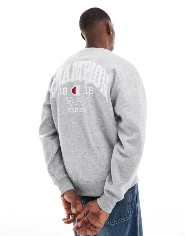Champion Crewneck Sweatshirt In Grey