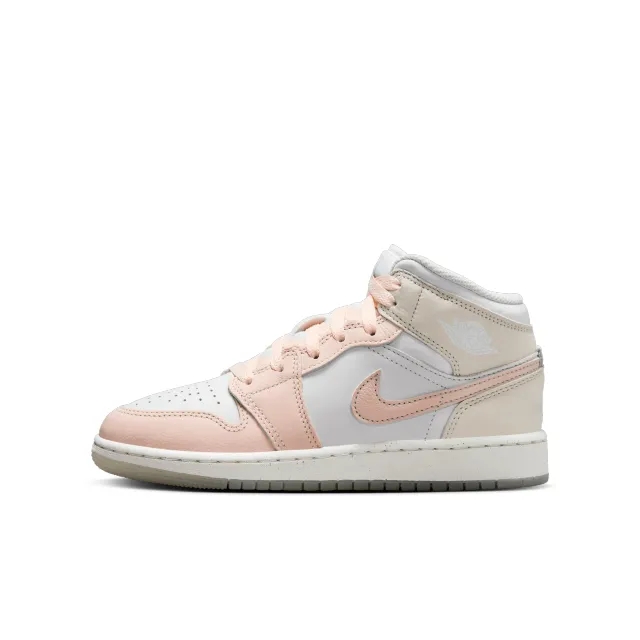 Nike Air Jordan 1 Mid SE Big Kids' Shoes - White