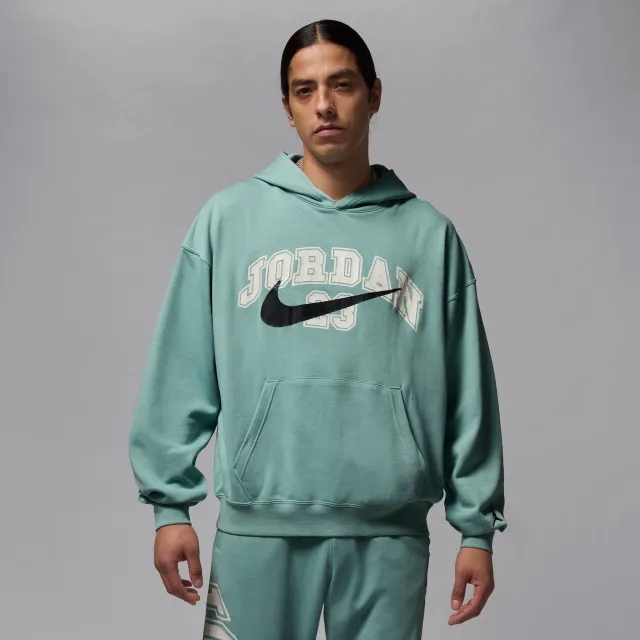 Nike Jordan MVP Men's Oversized French Terry Pullover Hoodie - Green - Cotton/Polyester