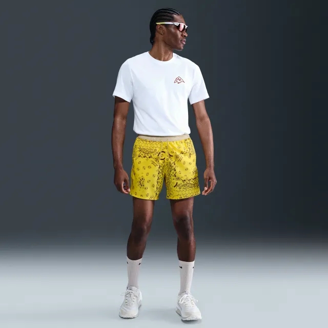 Nike Trail Men's Dri-FIT 6" Brief-Lined Running Shorts - Yellow - Polyester
