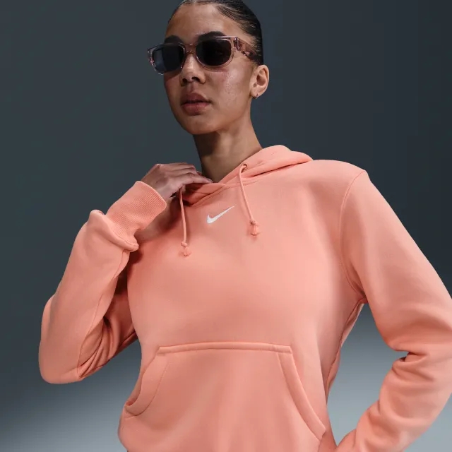 Nike Sportswear Phoenix Fleece Women's Pullover Hoodie - Orange - Cotton/Polyester
