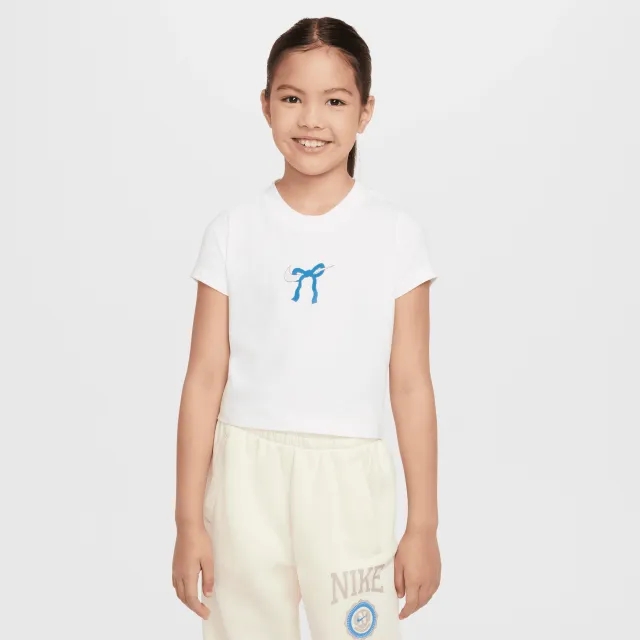 Nike Sportswear Older Kids' (Girls') T-Shirt - White - Modal/Cotton/Elastane