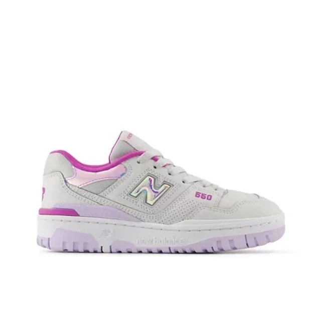 New Balance Kids' 550 in Grey/Purple Synthetic