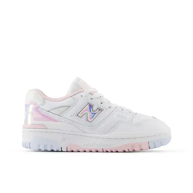 New Balance Kids' 550 in White/Pink Synthetic