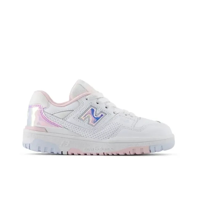 New Balance Kids' 550 in White/Pink Synthetic
