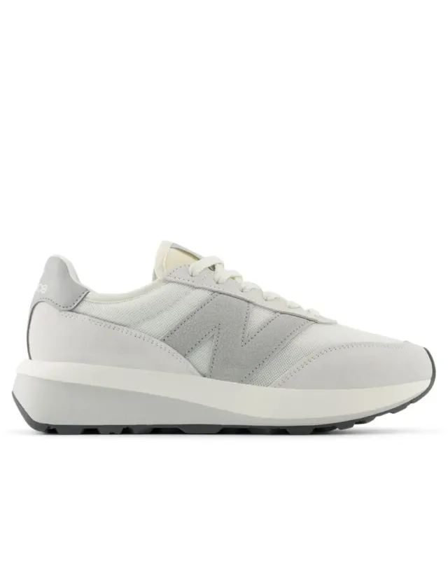 New Balance Unisex 370 in Grey/White Suede/Mesh