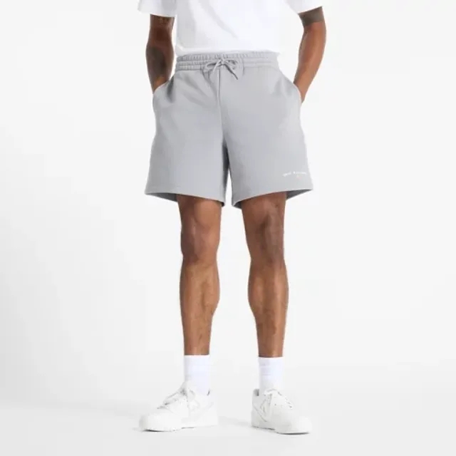 New Balance Men's Reimagined Fleece Graphic Short 7" in Grey Cotton