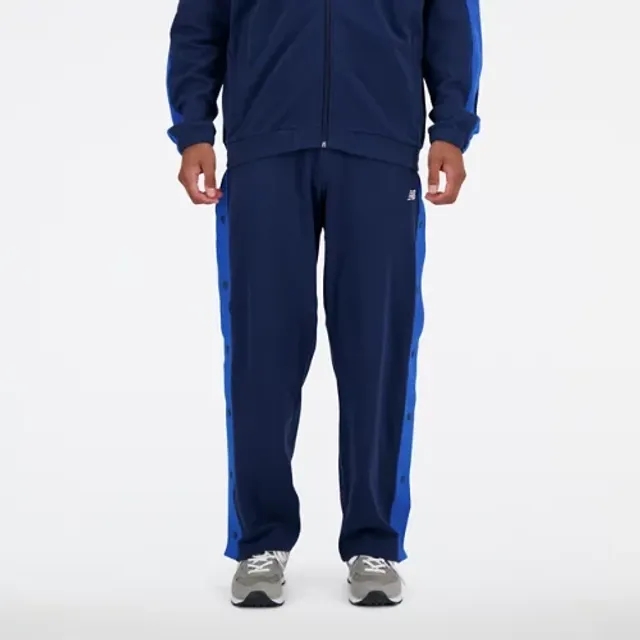 New Balance Men's Sportswear's Greatest Hits Snap Pant in Blue Poly Knit