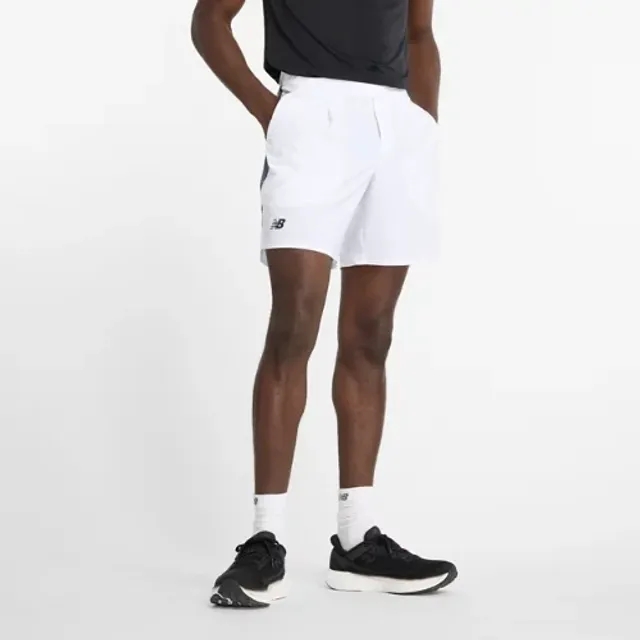 New Balance Men's Tournament Short in White Polywoven